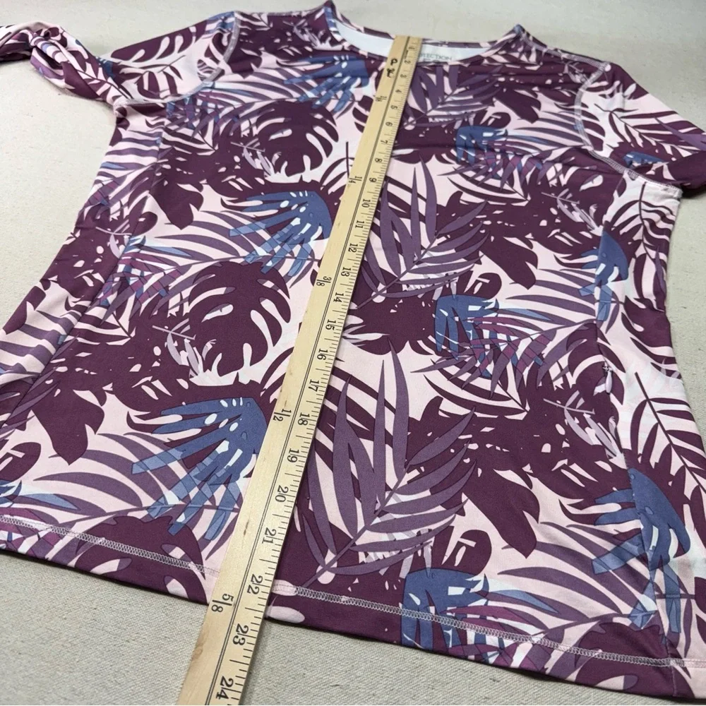 32 DEGREES COOL Women's Purple Leaf Shirt Size Small Sun Protection UPF 50+